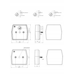 3 funkcijų LED galinis žibintas traktoriui ir priekabai