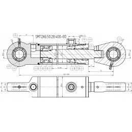 Hidraulinio cilindro pavaros stūmoklis 50x28 taktų 400