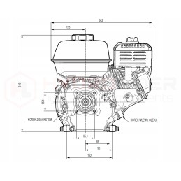 Degimo variklis honda gx160 ut2sx40h siurblys 3 80cm