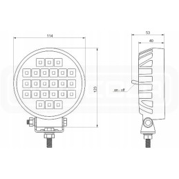 Darbo lempa 24xled 3600 lm 24w jungtis