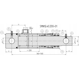 Hidraulinis cilindras smn1g 40 taktų 200 l 340 mm