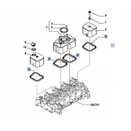 Vožtuvo dangtelio tarpiklis naujas holland korpusas 5040535