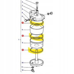 Perkins Massey kuro filtro stiklo tarpiklis