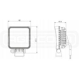 Darbo lempa 16xled 1600 lm 16w jungtis