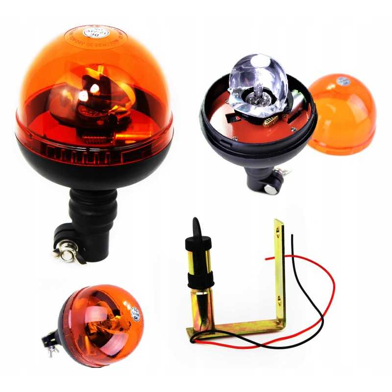 H1 signalinė lempa su laikikliu, kaištis 12 24v