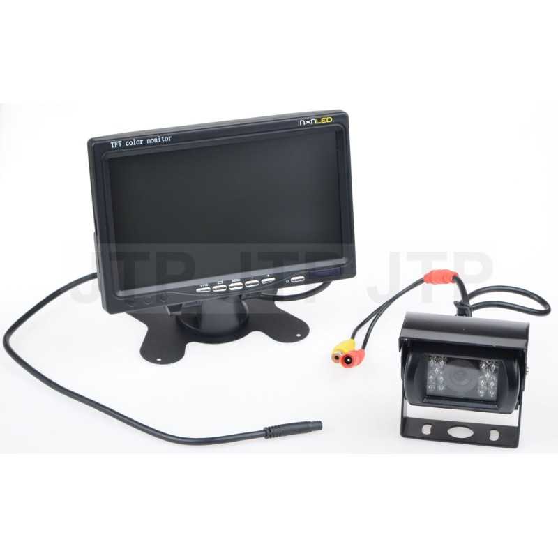 IR LED LCD atbulinės eigos kamera 7 kombainas sunkvežimis 10m