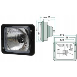 Hella Case Fendt universalus kryptinis priekinis žibintas