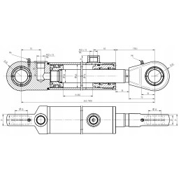 Hidraulinio cilindro pavara, stūmoklis 63x36, 360 eiga