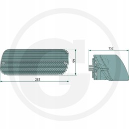 Dešiniojo galinio žibinto cobo korpusas new holland steyr