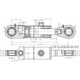 Hidraulinio cilindro pavara, stūmoklis 63x36, eiga 160