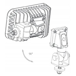 LED darbo lempa stačiakampė 60w 5600lm 9 36v gl