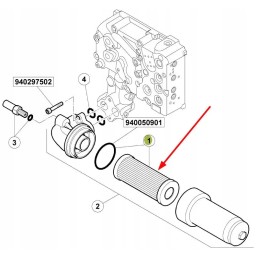 6005022975 Claas hidraulinės alyvos filtras