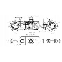 Hidraulinio stūmoklio cilindro pavara 40x22 taktų 1000