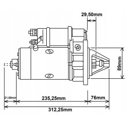 Starteris 12v 2 8kw manitou mlt 745011