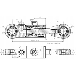 Hidraulinio cilindro pavara, stūmoklis 40x22, eiga 120