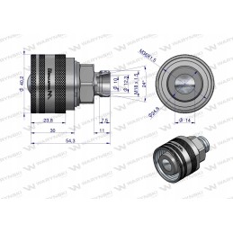 Vožtuvo kamštis Bizon M18x1 5 prisukamas Warynski
