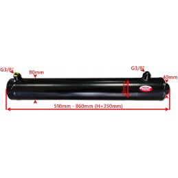 Hidraulinis cilindras smtg 70x40 eiga 350 2 pusės