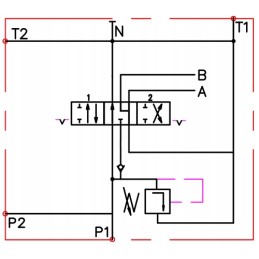 Hidraulinis skirstytuvas, 1 sekcija, 40l varikliui
