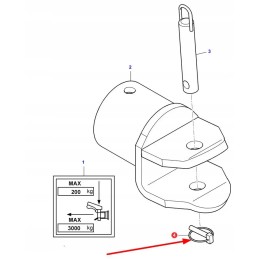 La340441801 prikabinimo kaištis