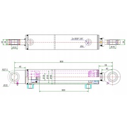 Hidraulinis cilindras cj2f 50 30 600 l 800 u25w