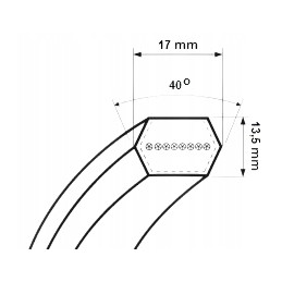 Derliaus nuėmimo kombaino diržas HBB H 2490 LA 340433984 laverda
