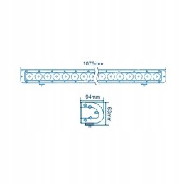 Darbo lempos skydelio kombinacija 26led 260w 18720lm 9 60v