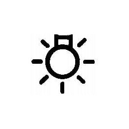 Priekinių žibintų simbolis