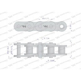 Sustiprinta ritininė grandinė 80sp r1 1 5m motogene