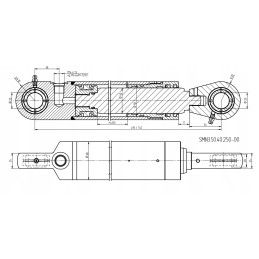 Žemės dirbimo komplekto cilindrinė pavara, stūmoklis 250