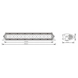 Darbo lempos skydelio kombinacija 12led 60w 4400lm 12 24v