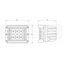 Darbo lempa 12xled 1440 lm 25w jungtis