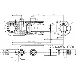 Hidraulinio cilindro pavaros stūmoklis 63x36 eiga 100
