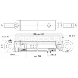 Vairo stiprintuvo cilindras 005 universalus hidrolideris