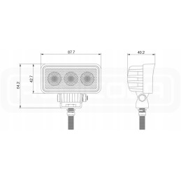 Darbo lempa 3xled 664 lm 7 1w pajungimas