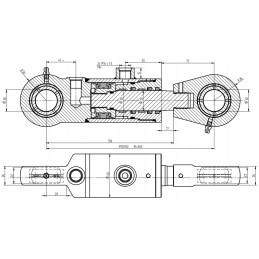 Hidraulinio cilindro pavaros stūmoklis 50x28 taktų 160