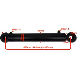 Hidraulinio cilindro pavaros stūmoklis 50x32 taktų 305