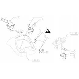 Šviesos jungiklis traktoriaus korpusas jx new holland td