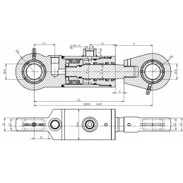 Hidraulinio cilindro pavaros stūmoklis 50x28 taktų 300