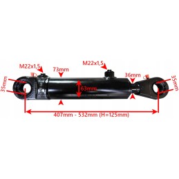 Hidraulinio cilindro pavaros stūmoklis 63x36 eiga 125