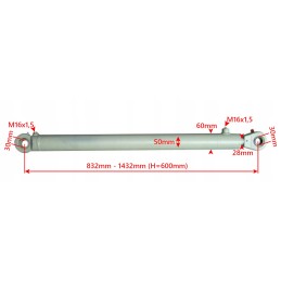 Hidraulinio cilindro pavaros stūmoklis 50x28 taktų 600