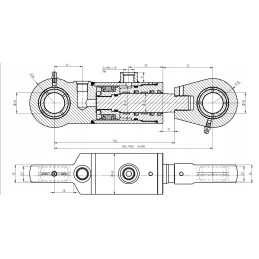 Hidraulinio cilindro pavaros stūmoklis 50x28 taktų 600