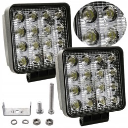 Prožektorių darbo lempa 16 LED 48W 12 24V 2 vnt