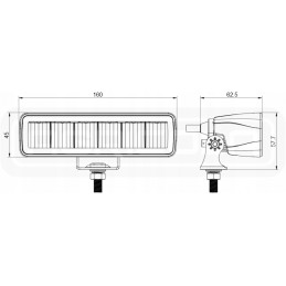 Darbo lempa 6xLED 1200 lm 18w jungtis
