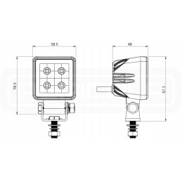 Darbo lempa 4xLED 1800 lm 18w jungtis