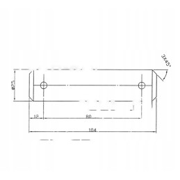 Viršutinė pakabos tvirtinimo kaištis turi du kaiščius