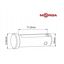 Apatinės svirties jungties frezuotas kaištis 80450205