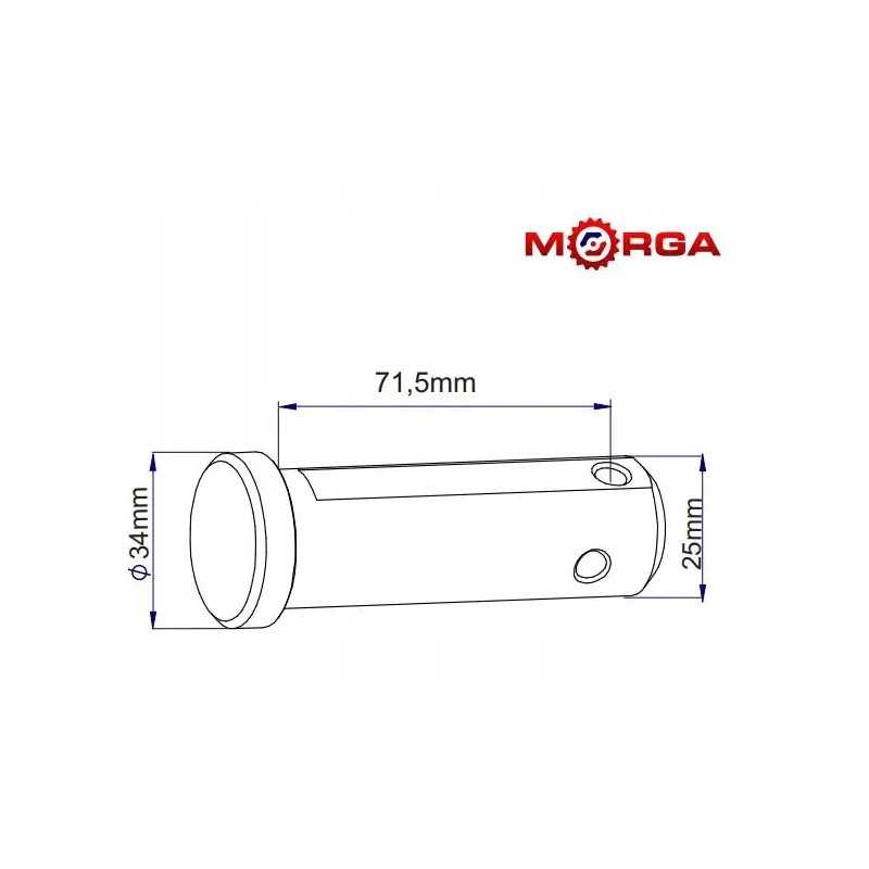 Apatinės svirties jungties frezuotas kaištis 80450205