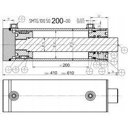 Galinga cilindro pavara hydr smtg 100x50 taktų 200