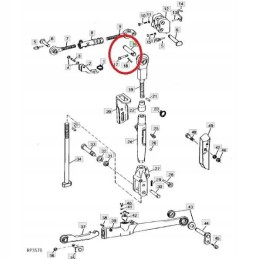 John Deere pakabos kaištis 25 4 mm