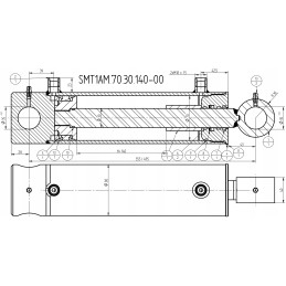 Hidraulinis cilindras 70x30 stūmoklis, eiga 140